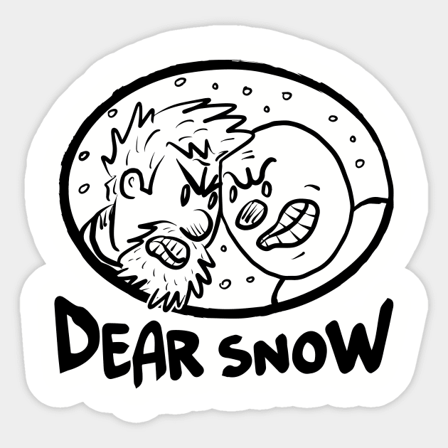 Dear Snow - Snow Fight Sticker by MikeBrennanAD